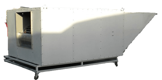 California Pulse air makeup and heating unit built for spray booth installations