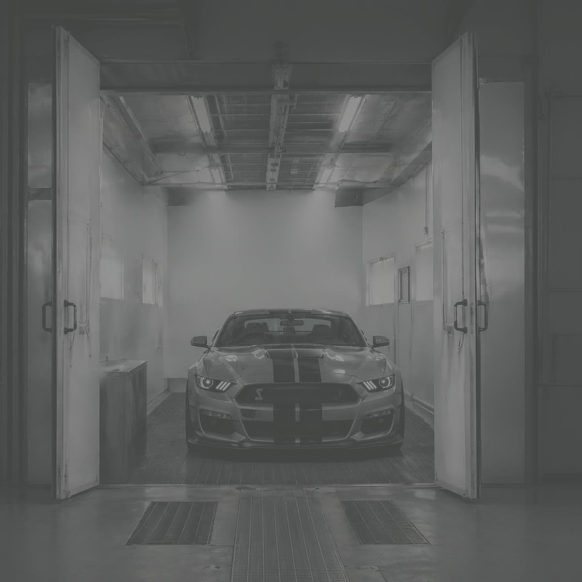 A vehicle inside a California Pulse spray booth