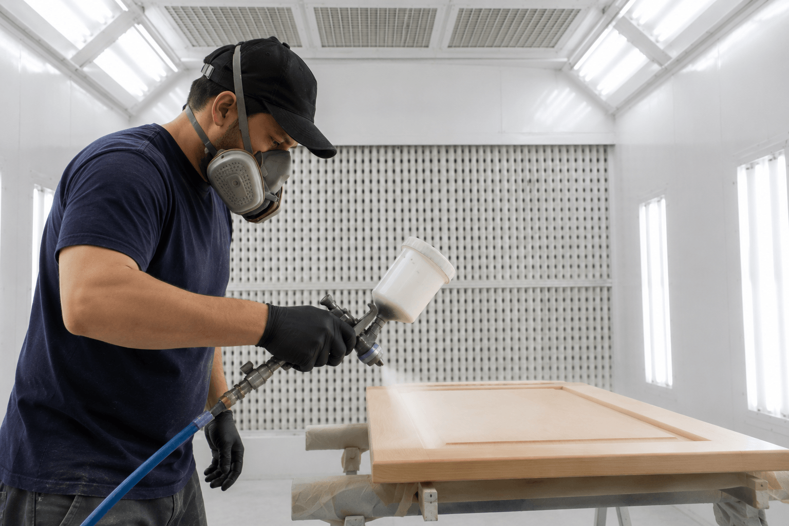 Woodworking finishing booth