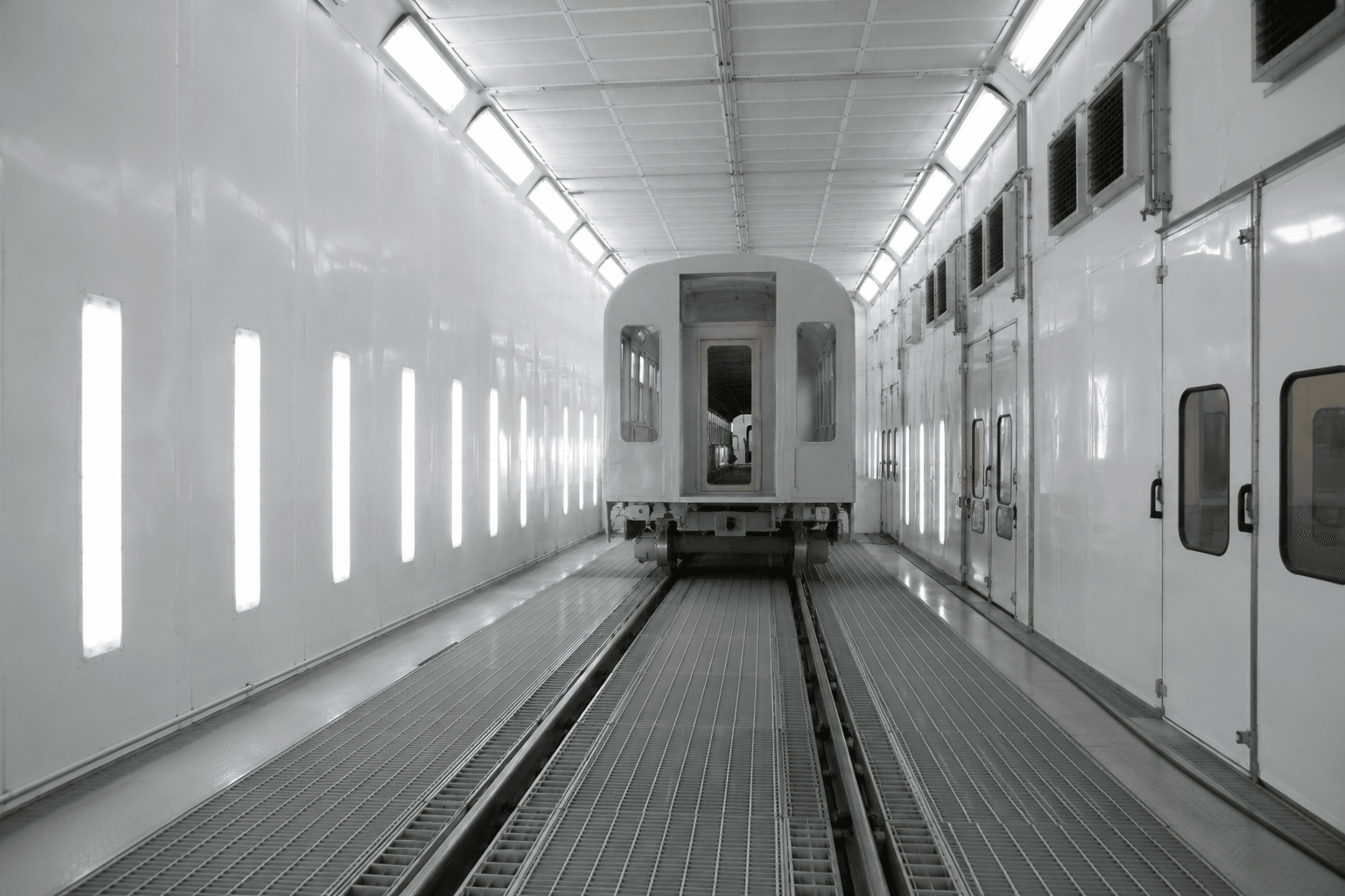 Rail and transit finishing system