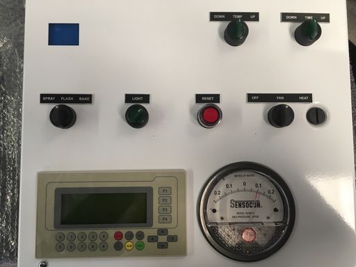 Paint booth control panel.